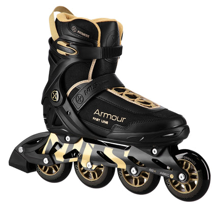 Inline Skates, Black Gold, Size 41, Protective Armour