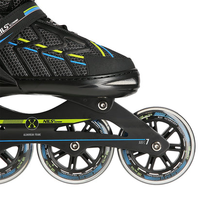 Inline Skates, Black-Lime, Size L (39-42)