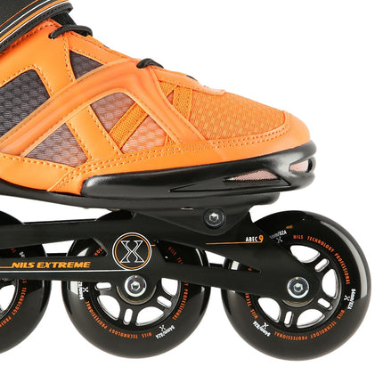 Inline Skates, Black-Orange, Size 39