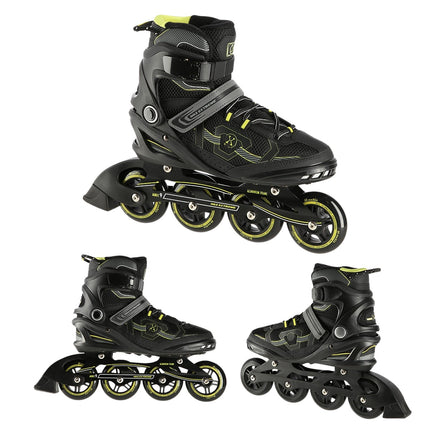 Inline Skates, Black-Yellow, Size 40