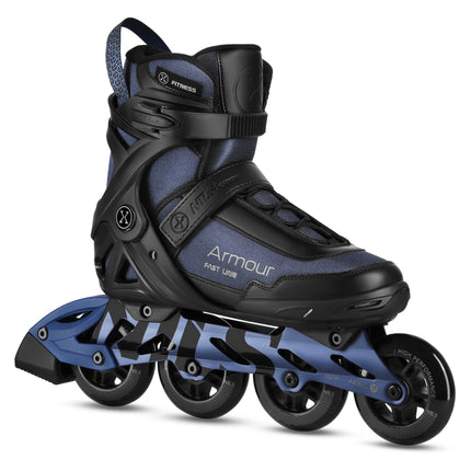 Inline Skates, Dark Blue, Size 42, 90mm ABEC-7