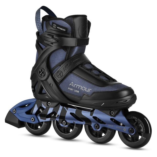 Rolki, ciemnoniebieskie, rozmiar 44, hamulec ABEC-7