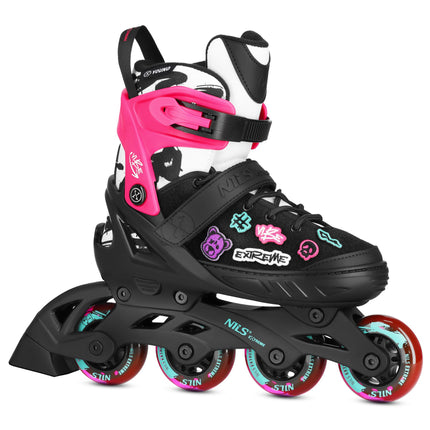 Inline Skates, Pink, Size M (37-40), ABEC-5 Bearings