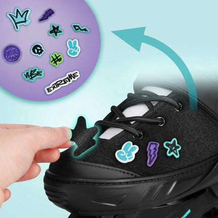 Inline Skates, Turquoise, Size M (37-40), ABEC-5 Bearings