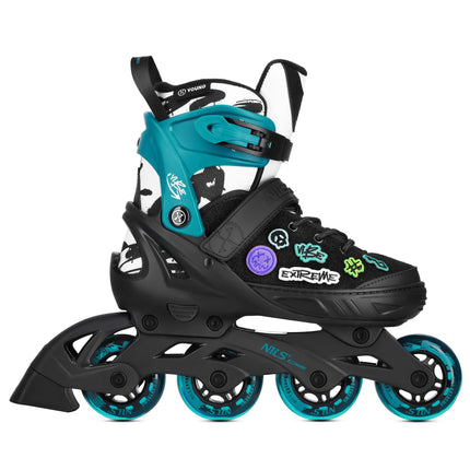 Inline Skates, Turquoise, Size XS (29-32), ABEC-5 Bearings