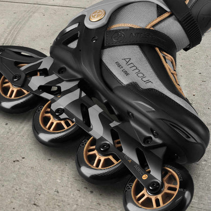 Inline Skates With Brake, ABEC-7, Dark Gray, Size 38
