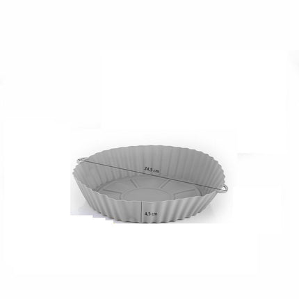 InnovaGoods 4 Silicone Air Fryer Baskets with Handles, 2 Kitchen Brushes