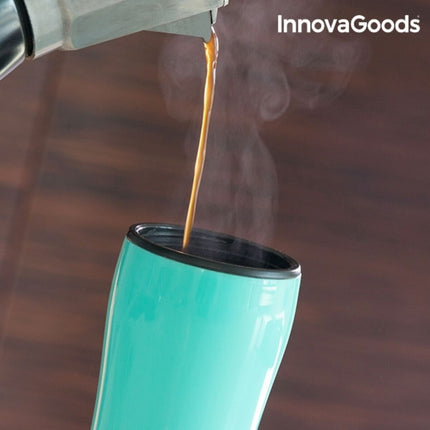 InnovaGoods Anti-Tipping Thermos Mug with Suction Base, 550 ml, Screw Lid