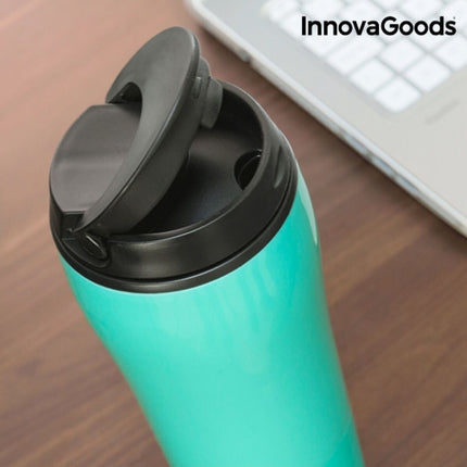 InnovaGoods Anti-Tipping Thermos Mug with Suction Base, 550 ml, Screw Lid