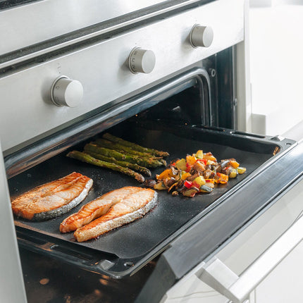 InnovaGoods BBQ and Oven Mat Set, 6 Pieces, 40 x 33 cm, Black, Reusable