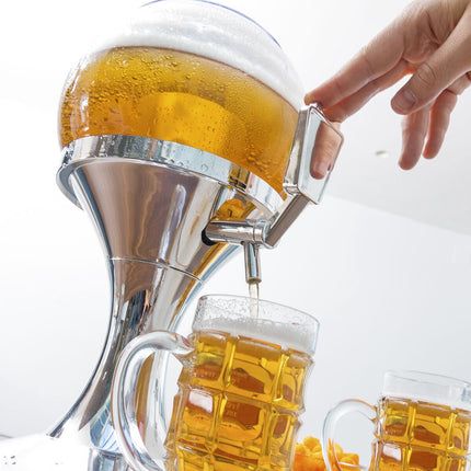 InnovaGoods Beer Dispenser 3.5 L and 2 Roll-Up Sunglasses, Sunfold Spain, Black