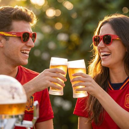 InnovaGoods Beer Dispenser 3.5 L and 2 Roll-Up Sunglasses, Sunfold Spain, Red
