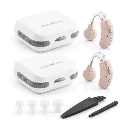InnovaGoods Behind-the-Ear Hearing Amplifier, Pack of 2, Adjustable Volume