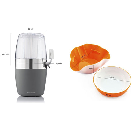 InnovaGoods Cooling Drinks Dispenser and 2-in-1 Snack Bowl, 4 L