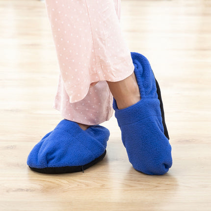 InnovaGoods Double Sleeved Blanket and Microwavable Slippers, Central Pocket