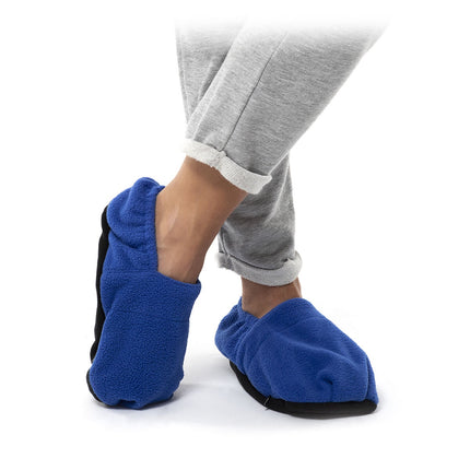 InnovaGoods Double Sleeved Blanket and Microwavable Slippers, Central Pocket