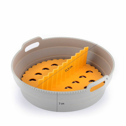 InnovaGoods Foldable Air Fryer Baskets with Dividers, Pack of 3, Silicone