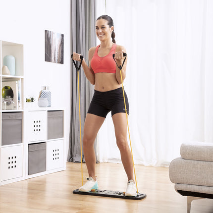 InnovaGoods Push-Up Board and 3-Band Resistance Set, Handles, Exercise Guide