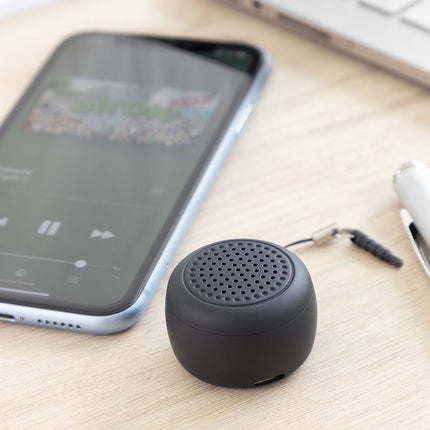 InnovaGoods Rechargeable Mini Bluetooth Speaker 5.0, Selfie Remote, Black