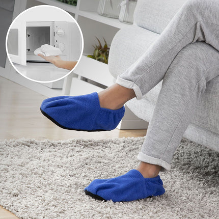 InnovaGoods Single Sleeved Blanket and Microwavable Slippers, Central Pocket