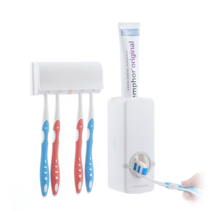 InnovaGoods Toothpaste and Automatic Soap Dispenser Set, Toothbrush Holder