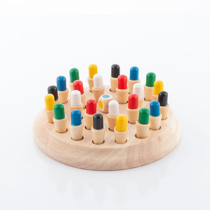 InnovaGoods Wooden Memory Chess and Fort Building Kit, Kids 3+, Glow in Dark