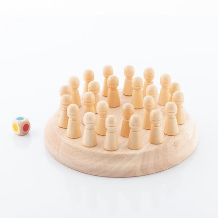 InnovaGoods Wooden Memory Chess and Fort Building Kit, Kids 3+, Glow in Dark
