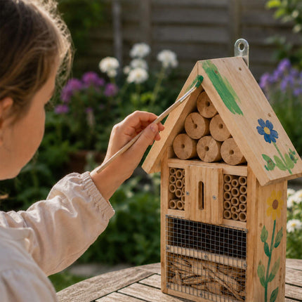 Insect Hotel Kit, Fir Wood & Bamboo, 30.5 cm