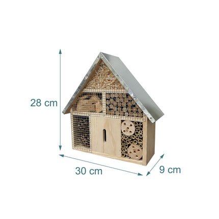 Insect Hotel with Metal Roof – Weatherproof Shelter