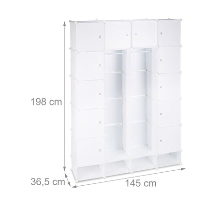 Insert system for wardrobe 18 compartments