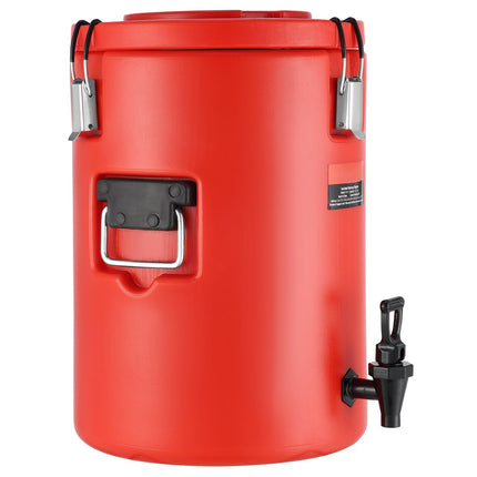 Insulated Beverage Dispenser, 4.5 Gal, Spigot, Stainless Steel