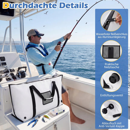 Insulated Fish Cooler Bag 122cm, Leakproof, Drain Valve