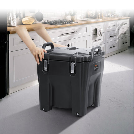 Insulated Food Carrier 32 Qt, Stackable Stainless Steel
