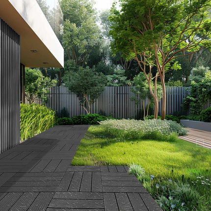Interlocking Deck Tiles, 10 Pack, 12x12, Dark Grey