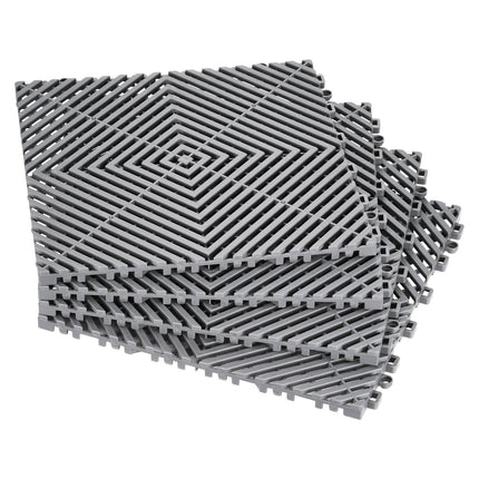Interlocking Drainage Floor Tiles, 12x12, 24-Pack PP