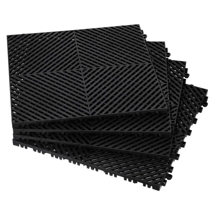 Interlocking Drainage Mat Tiles, 24-Pack, 15.7 in PP