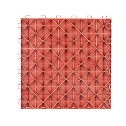 Interlocking Garage Floor Tiles, 12 x 12 In, 25-Pack, Red