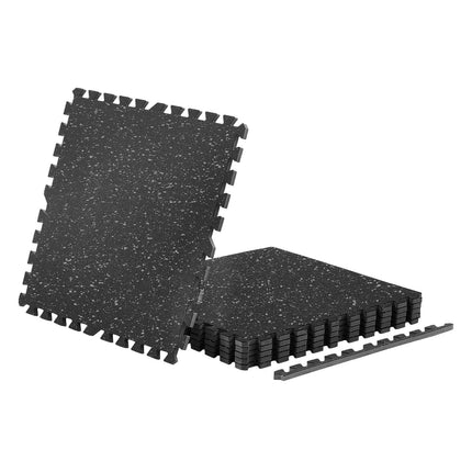 Interlocking Gym Floor Mats, 6-Pack, 24x24 in, 14 mm