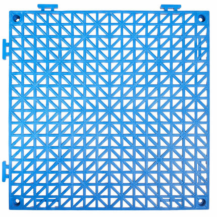 Interlocking PVC Drainage Floor Tiles, 55 Pack, Blue