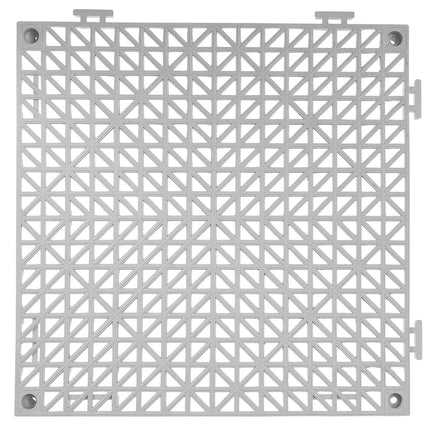 Interlocking PVC Drainage Floor Tiles, 55 Pack, Gray