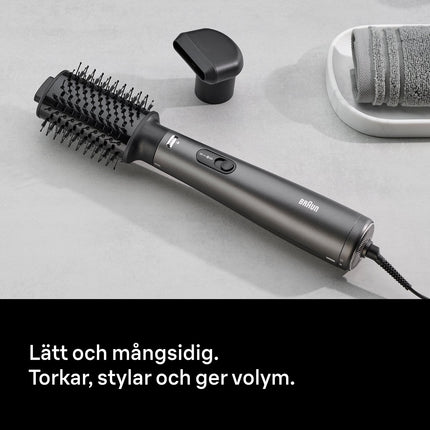 Ionic Hot Air Brush Styler 800W, 2 Attachments