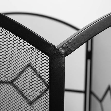Iron Fireplace Screen, 3-Piece with Door