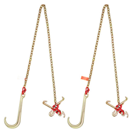 J Hook Tow Chain Set, 2-Pack 5/16 in x 6 ft G80, 5400 lb