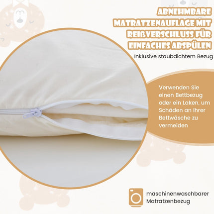 Japanese Futon Mattress, Tatami Mat, Beige, 140x200 cm