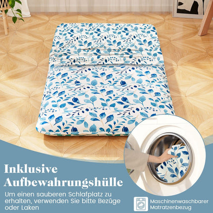 Japanese Futon Mattress, Washable Cover, 90x200 cm