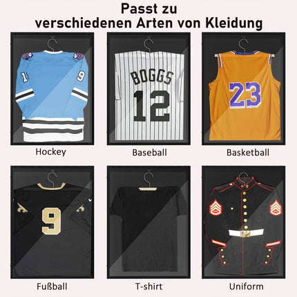 Jersey Display Frame, Black Aluminum, UV-Resistant Acrylic