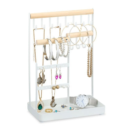 Jewelery holder in wood and iron