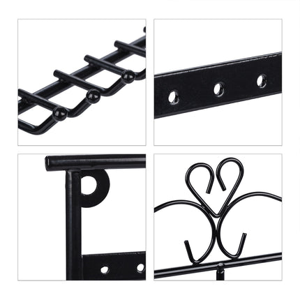 Jewelry holder for necklaces and earrings