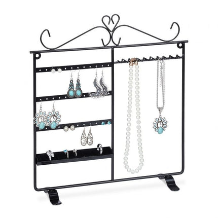 Jewelry holder for necklaces and earrings