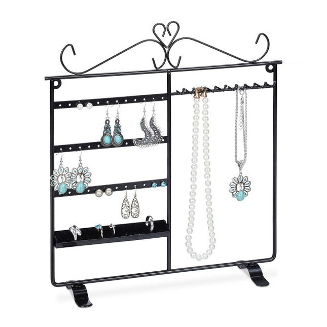 Jewelry holder for necklaces and earrings
